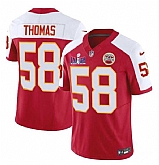 Men & Women & Youth Kansas City Chiefs #58 Derrick Thomas Red White 2024 F.U.S.E. Super Bowl LVIII Patch Vapor Untouchable Limited Jersey,baseball caps,new era cap wholesale,wholesale hats